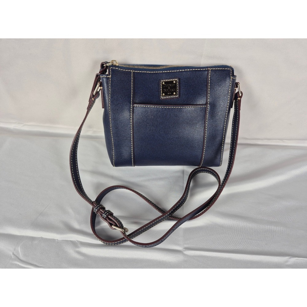 Dooney & Bourke Lexington Crossbody Bag Midnight Blue Pebble Grain Leather